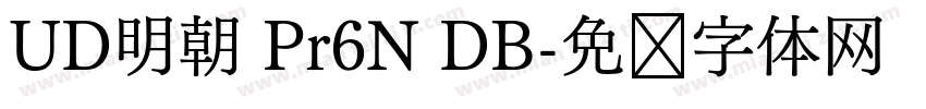 UD明朝 Pr6N DB字体转换